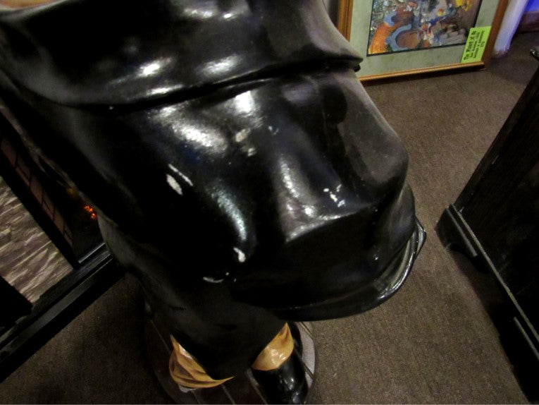 40" Vintage Bulldog Butler Statue Animal Advertising Prop Lobby Sign Holder