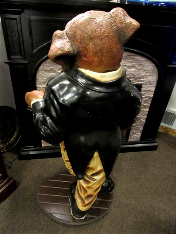 40" Vintage Bulldog Butler Statue Animal Advertising Prop Lobby Sign Holder