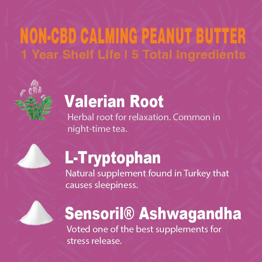 Poochie Butter Calming All Natural Dog Peanut Butter 4oz Squeeze Pak