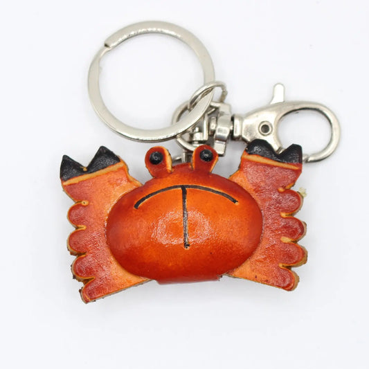 Leather Crab Key Chain