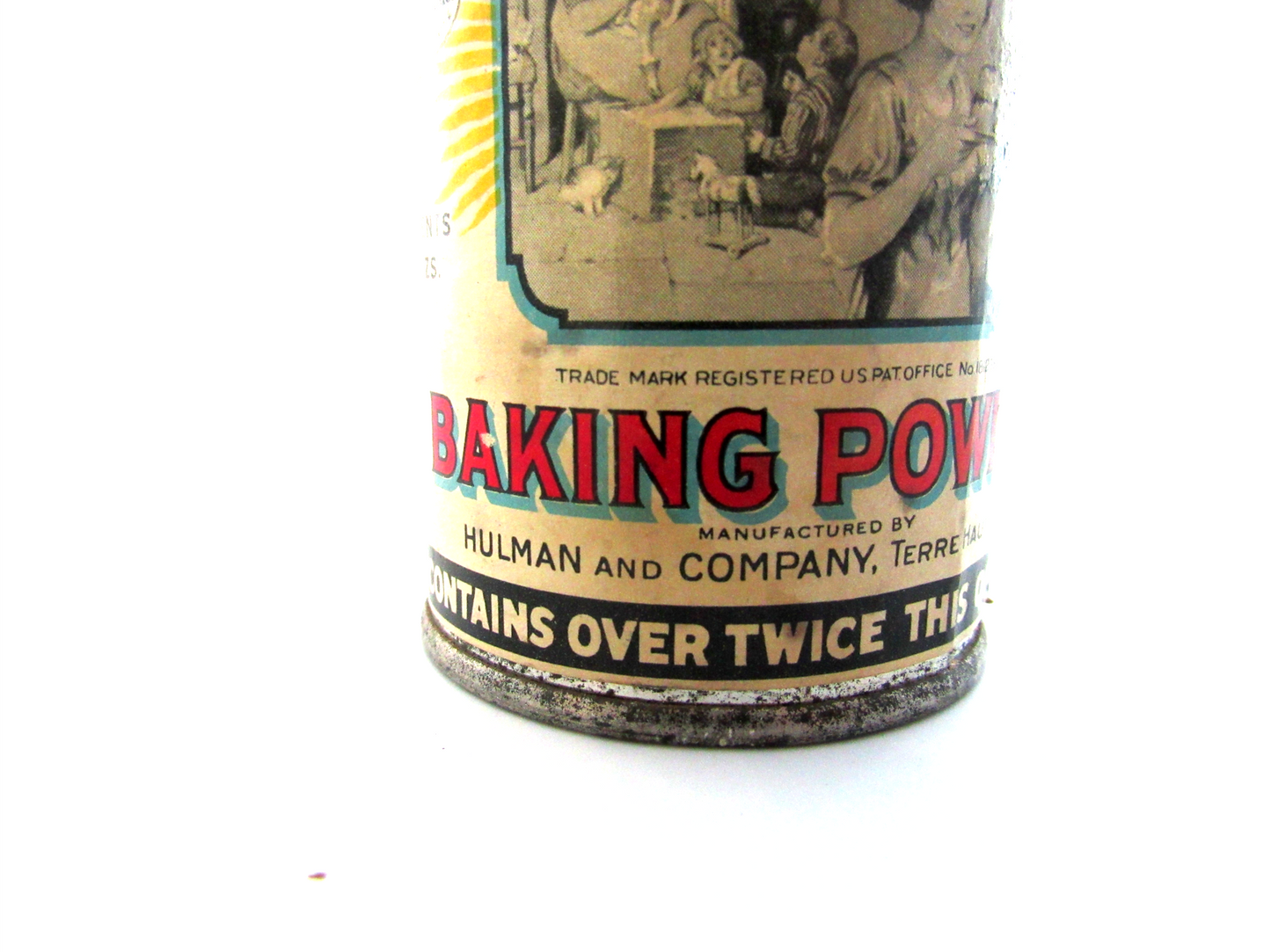 UNOPENED Vintage Clabber Girl Baking Powder Tin FULL "Free Sample" Terre Haute