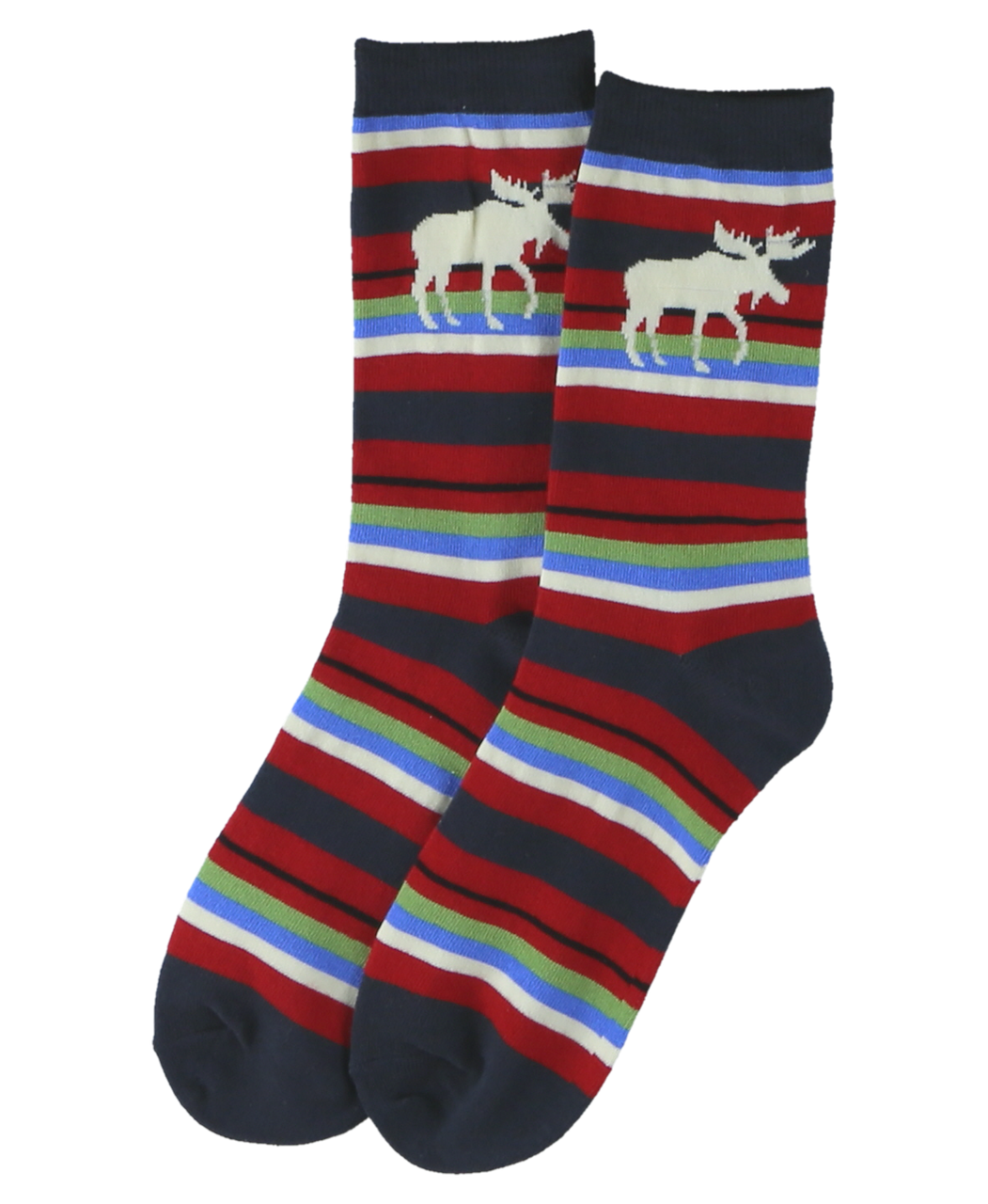 Moose Stripe Crew Sock