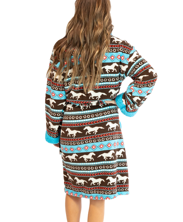 Horse Fair Isle Bathrobe