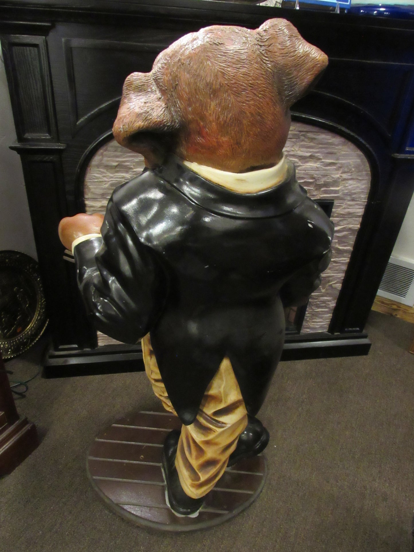 40" Vintage Bulldog Butler Statue Animal Advertising Prop Lobby Sign Holder