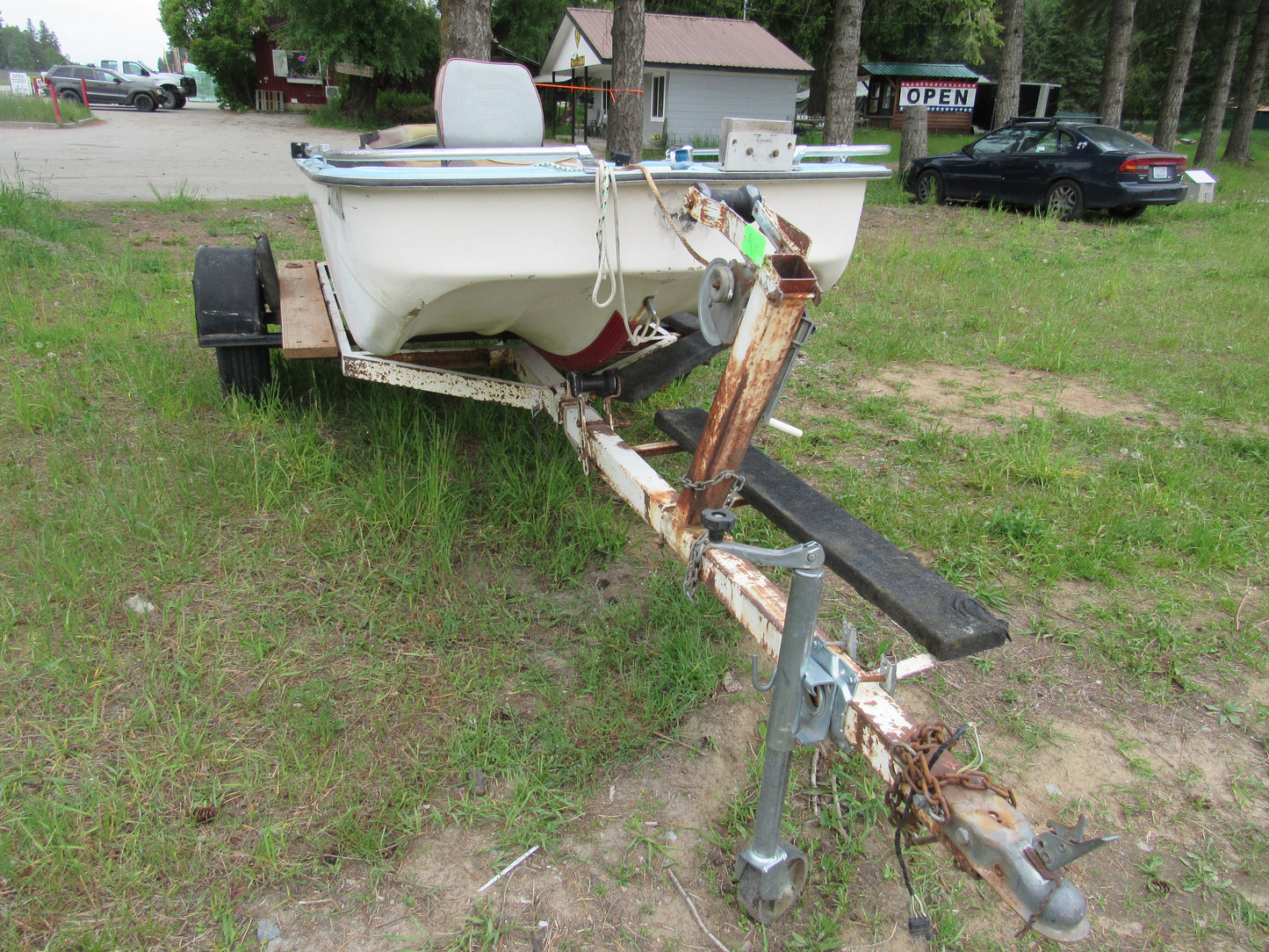 14' Fishing Boat with Motor and Trailer