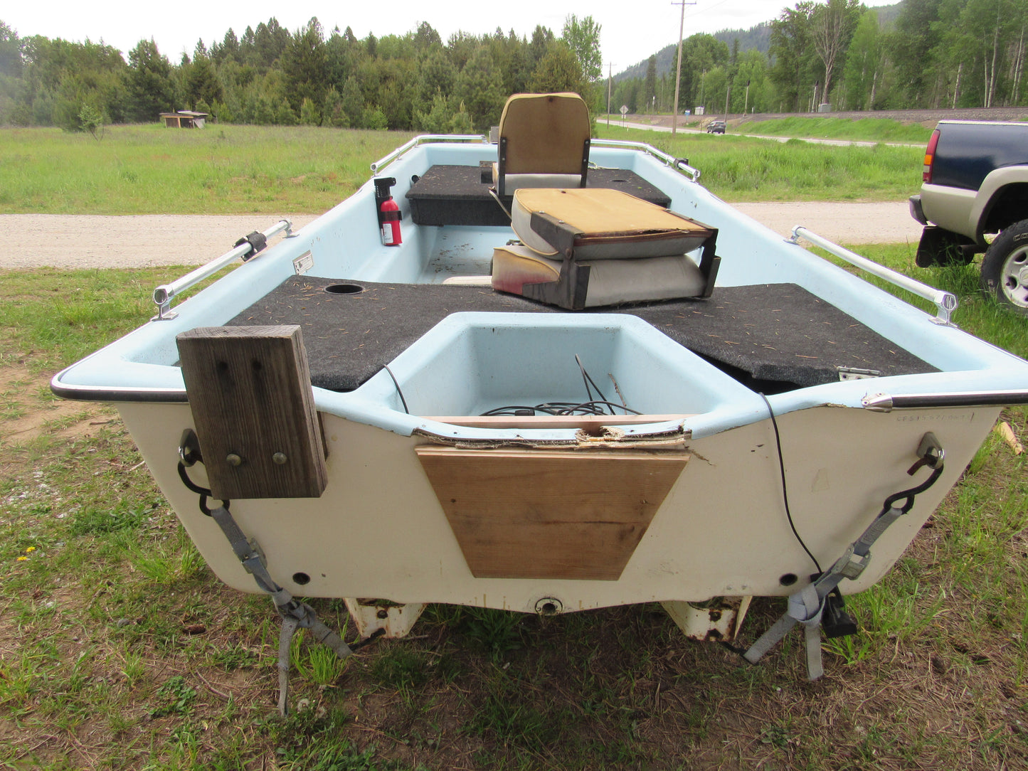 14' Fishing Boat with Motor and Trailer