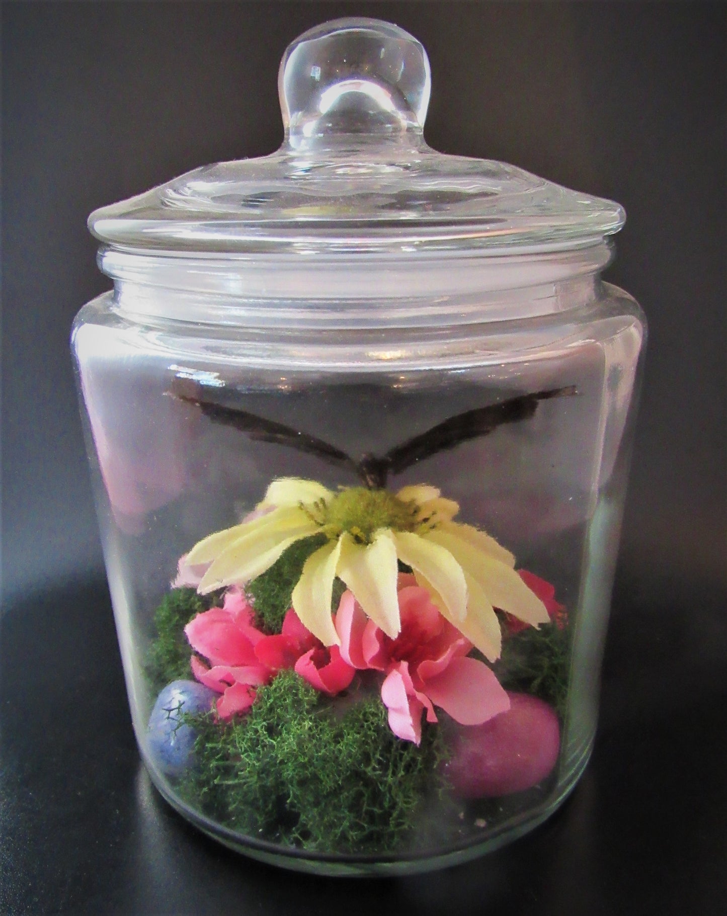 Genuine Apothecary Jar Butterfly Garden